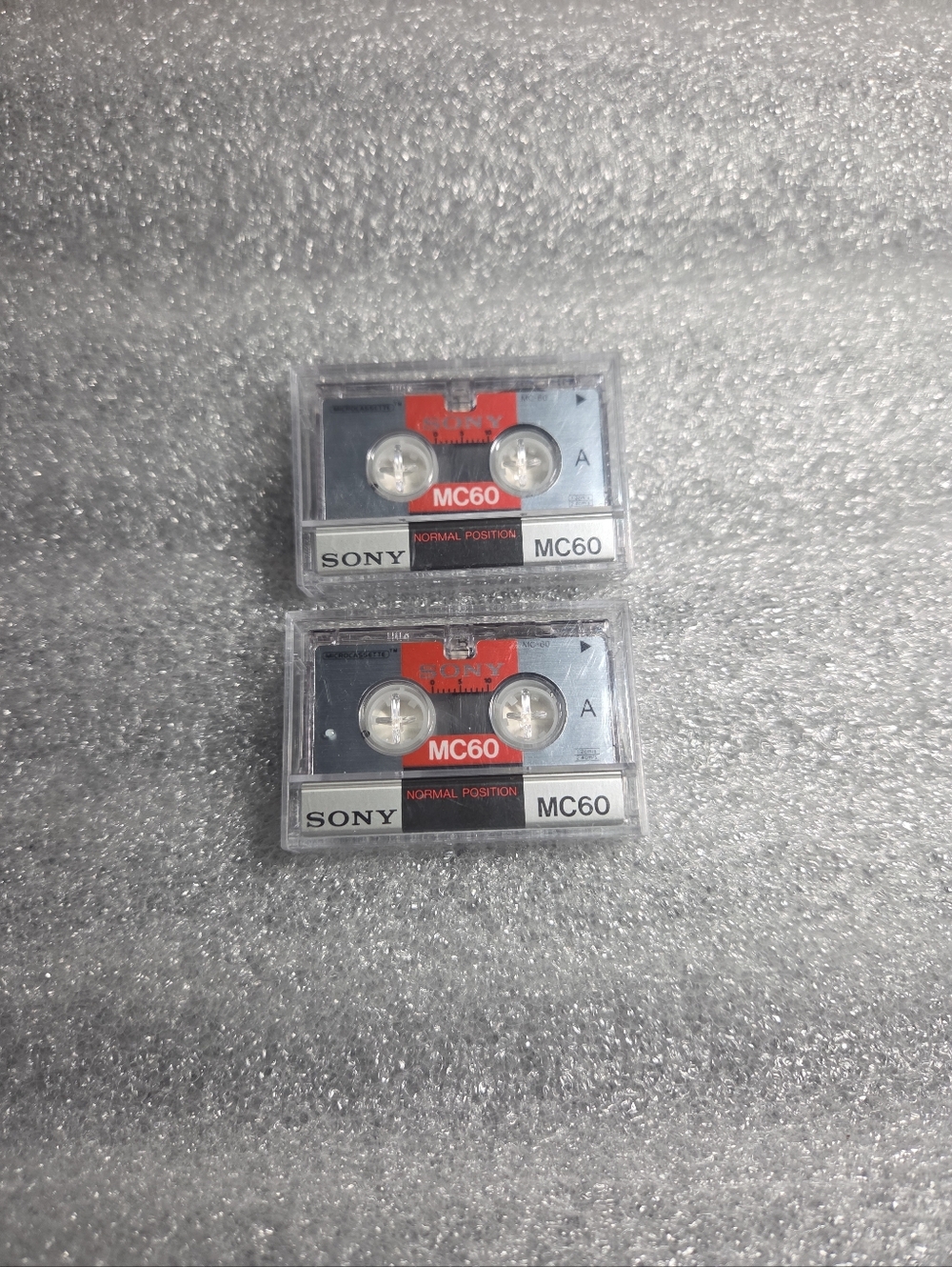 2x Sony MC-60 MC60 Microcassette Blank Cassette Tape 60 min Tapes